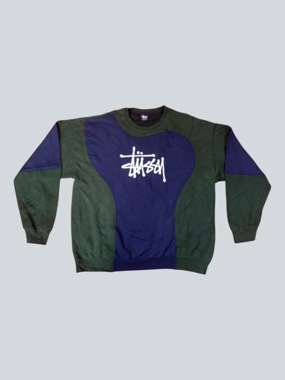 Stussy vintage reworked embroidered unisex sweatshirt size XL